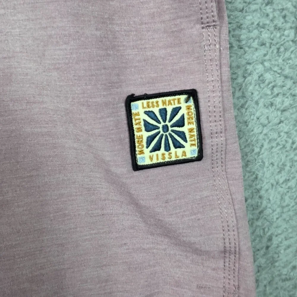 Vissla Seven Seas Board Shorts Mens Small Pink Ecolastics Surf Swim Trunks